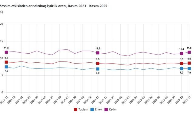 TÜİK: İşsizlik oranı kasımda arttı