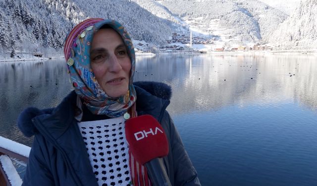 Uzungöl'de kar yağışı sonrası seyirlik manzaralar oluştu / Ek fotoğraflar