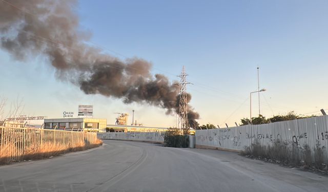 Adana'da plastik malzemelerin bulunduğu iş yeri yandı