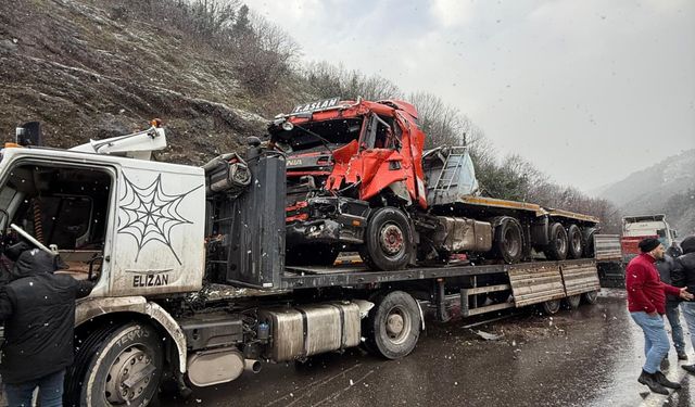 Alkollü sürücünün kullandığı TIR, uçuruma devrildi