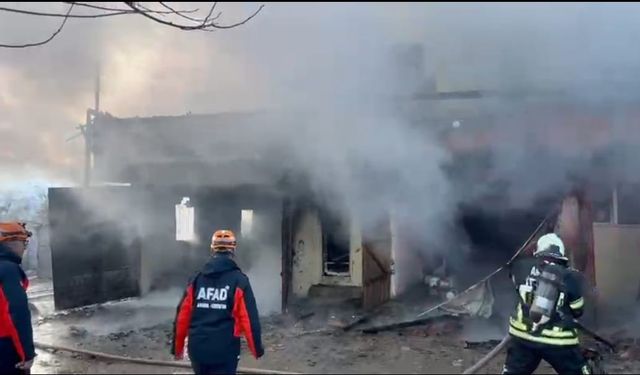 Amasya'da 2 katlı ev yandı