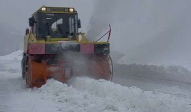Amasya'da 54 köy yolu kardan kapalı