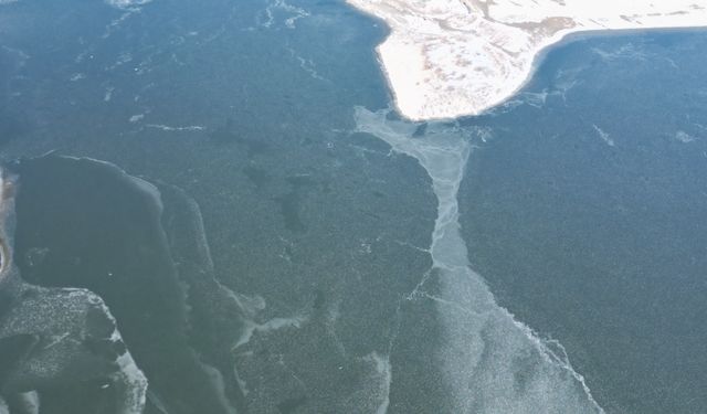 Baraj gölünün yüzeyi dondu / Ek fotoğraflar