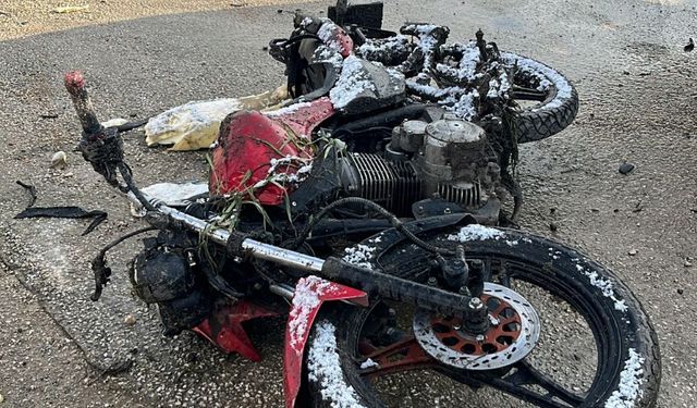 Devrilen motosikletin sürücüsü ağır yaralandı