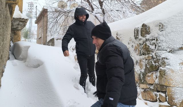 Gercüş'te araçlar kara gömüldü