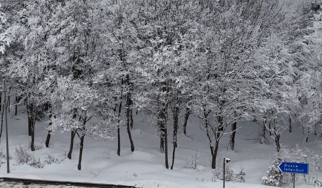 Karla kaplı Bolu Dağı dronla görüntülendi