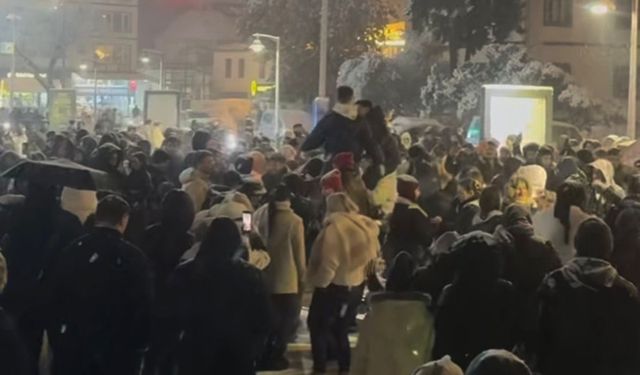 Ordu'da kar yağışı eğlenceye dönüştü; dans edip, kızakla kaydılar