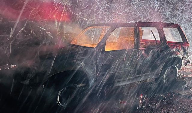 Seyir halindeyken alev alan cip yandı