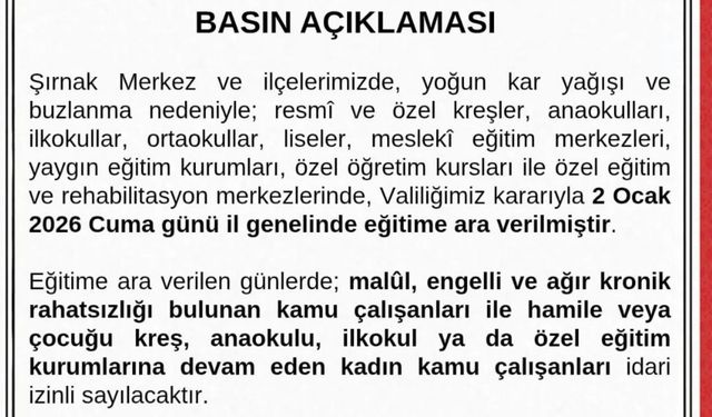 Şırnak'ta 20 köy yolu kardan kapandı, eğitime ara verildi (3)