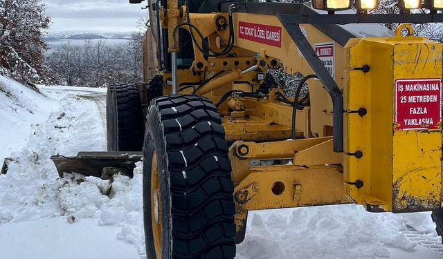 Tokat'ta kar yağışı sebebiyle 301 köy yolu kapandı