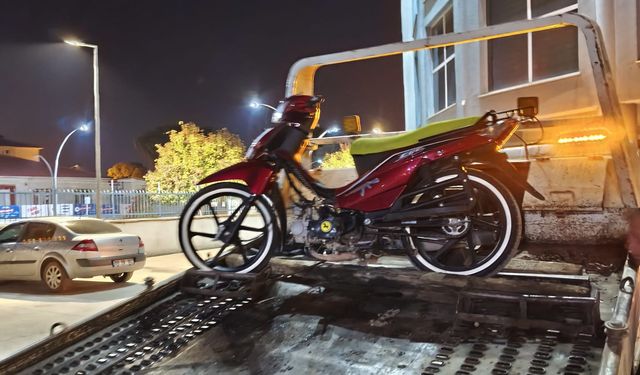 Trafiği tehlikeye atan motosikletlilere toplam 66 bin 206 lira ceza