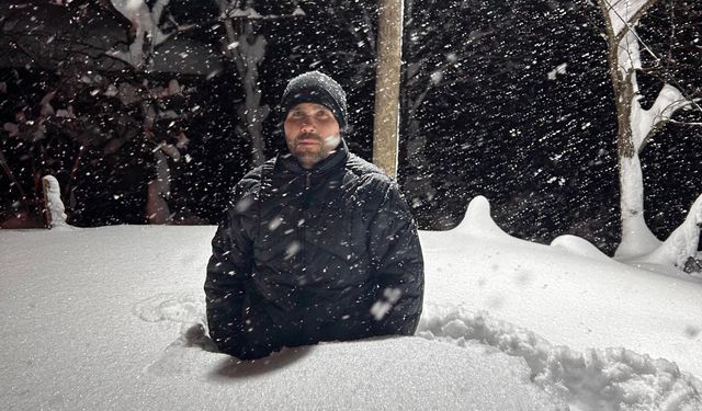 Ordu'da çocukların kar keyfi