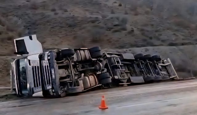 TIR şarampole devrildi