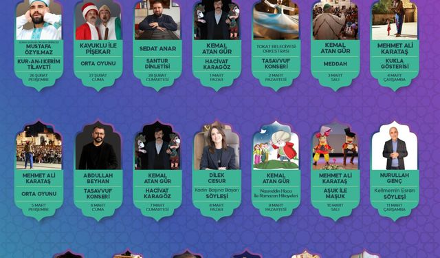 Tokat'ta 4 yerde iftar sofrası kurulacak