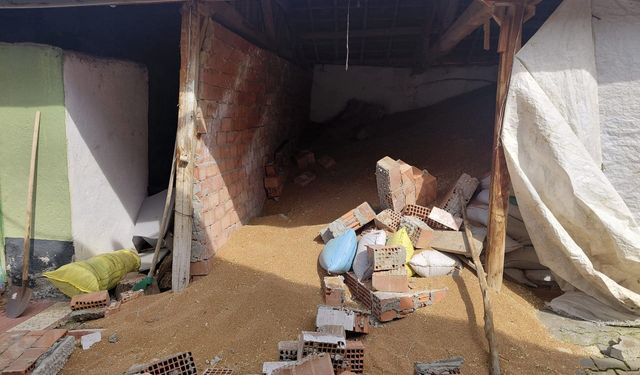 Depoda duvar çöktü; dengesini kaybedince elini makineye kaptıran Melih'in parmakları koptu