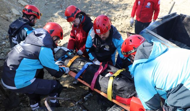 Kastamonu'da heyelan tatbikatı