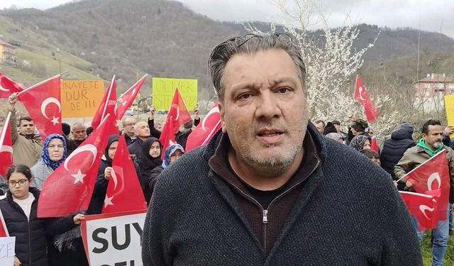 Zonguldak'ta köylüler beton santrali yapımına tepki gösterdi