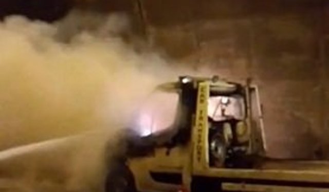 Bolu Dağı Tünelinde oto kurtarıcı yandı