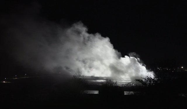 Bolu'da çıkan yangında bir depo kullanılamaz hale geldi