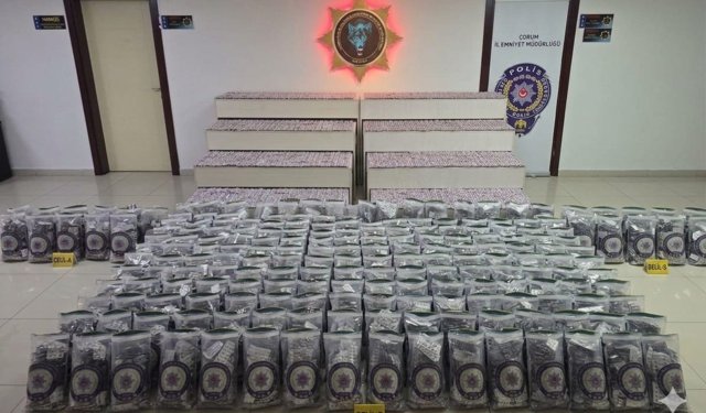 Çorum'da 249 bin 424 adet sentetik ecza maddesi ele geçirildi