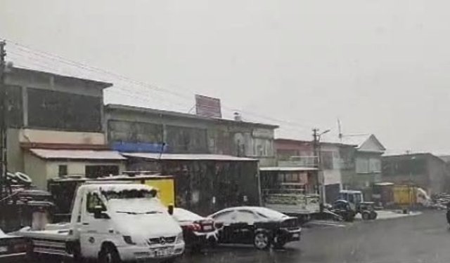 Gerede'de kar yağışı etkili oldu