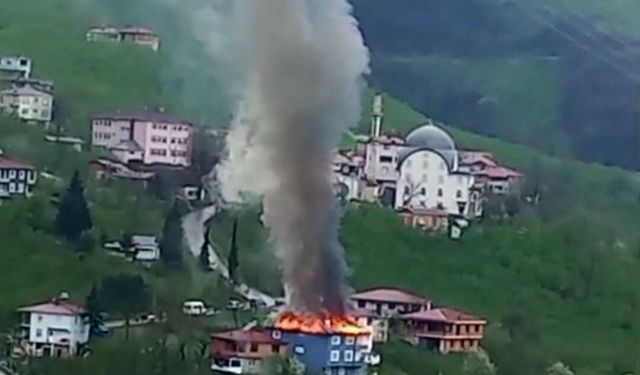 Ordu'da bir ev yangında büyük hasar gördü