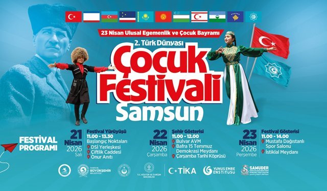 Türk dünyası çocukları ikinci kez Samsun'da buluşuyor