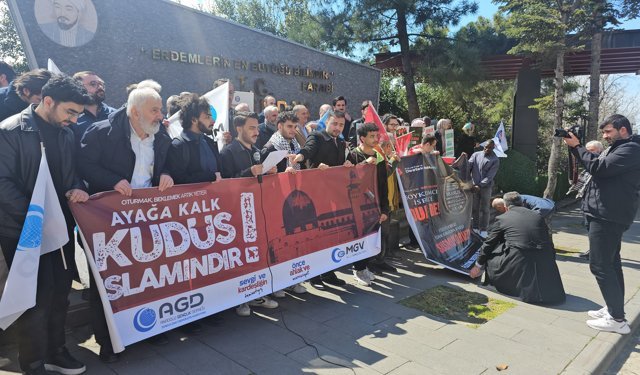 Zonguldak'ta Gazze'ye destek, İsrail'e tepki eylemi