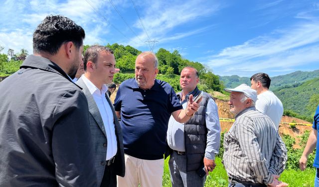 Ordu'da heyelan kamerada (2)