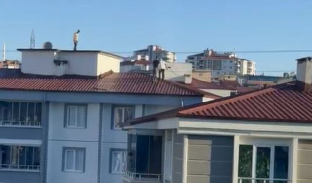 Samsun'da sokağa insansız hava aracı düştü