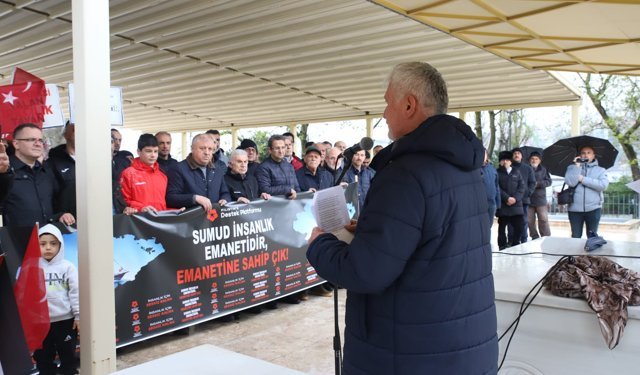 Zonguldak'ta Sumud Filosu'na saldırıya tepki