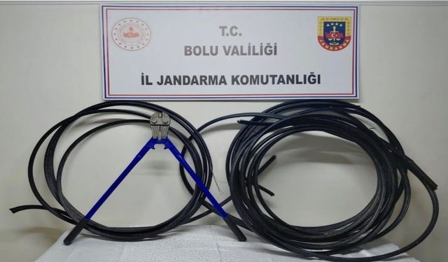 Kablo hırsızı tutuklandı