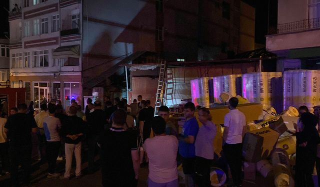 Samsun'da boya deposunda yangın (2)