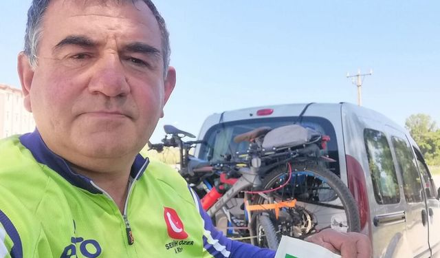 Samsunlu bisikletçiler Merzifon'da Semih Özer'i andı