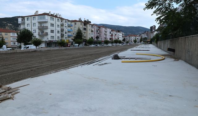 Tokat'ta otopark ve bisiklet yolu çalışmaları sürüyor