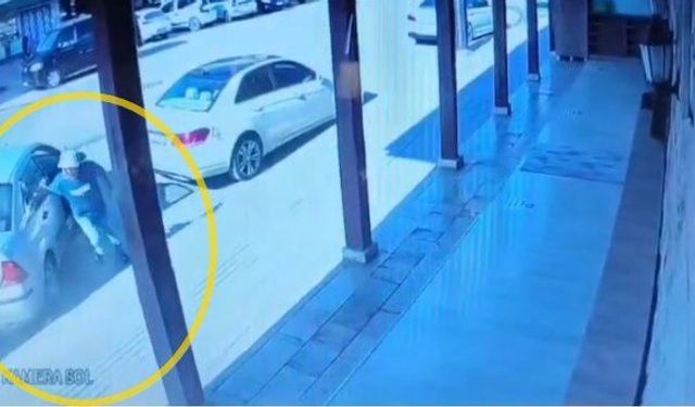 Çorum'da park halindeki iki otomobile çarpan otomobilin sürücü alkollü çıktı; kaza anı kamerada