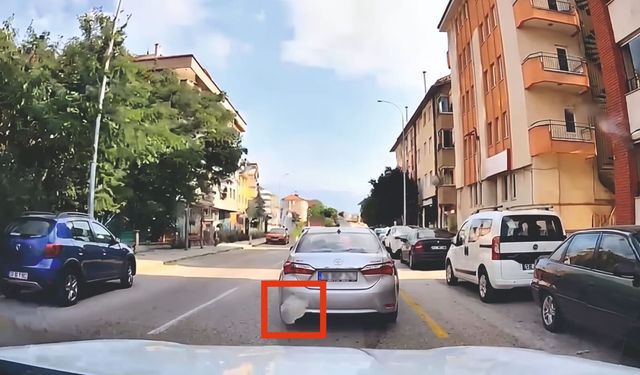 Otomobilden yola çöp atanlar araç içi kamerasına yansıdı; sürücüye ceza kesildi
