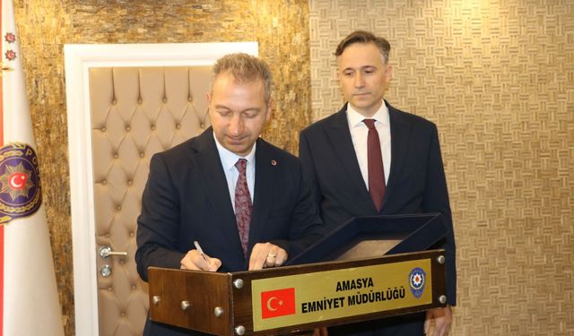 Amasya Emniyet Müdürlüğü'nde devir teslim töreni