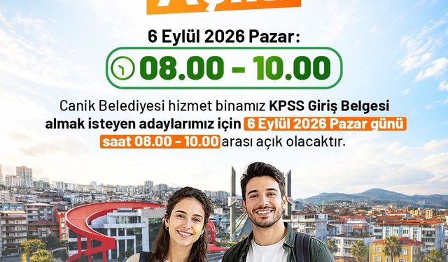 Samsun'da Canik Belediyesi'nden KPSS nöbeti
