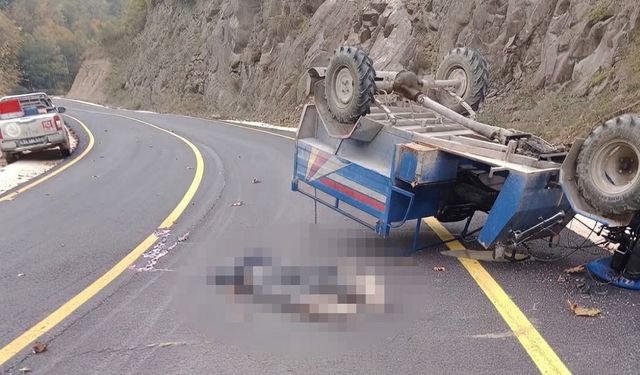 Devrilen patpatın sürücüsü öldü