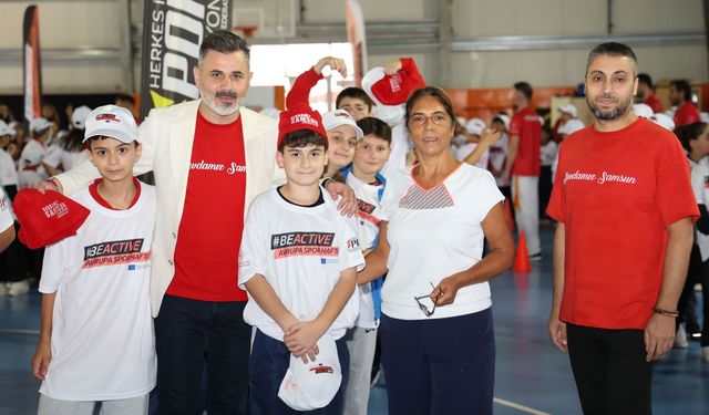 Samsun'da öğrenciler spor parkurlarında buluştu