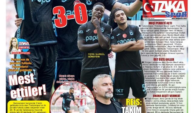 Trabzonspor, Samsun'da rekorlarla kazandı