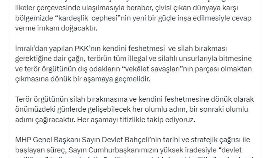 AK Partili Çelik: 'Terörsüz Türkiye', ülkemizin 'iç cephe'sinin güçlenmesine stratejik katkılar sağlayacak