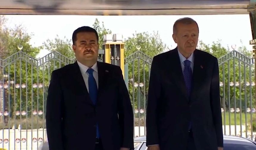 Cumhurbaşkanı Erdoğan, Irak Başbakanı Sudani'yi resmi törenle karşıladı