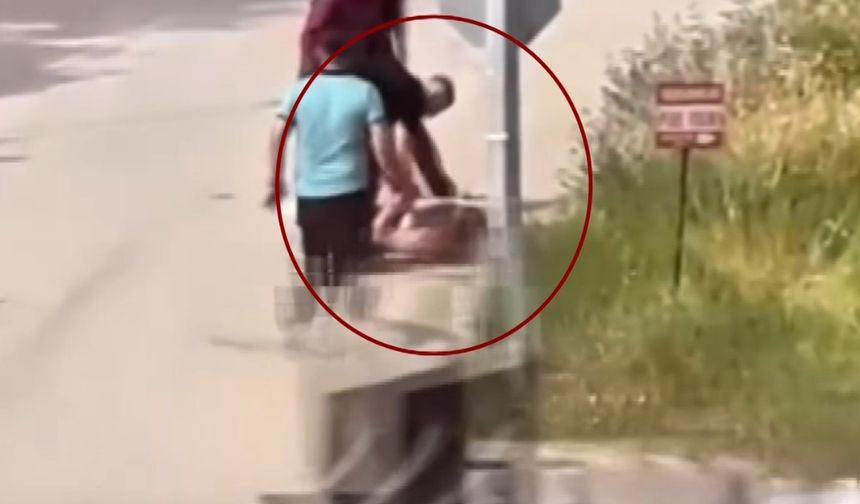 Elazığ'da tekme ve yumruklu kavga kamerada