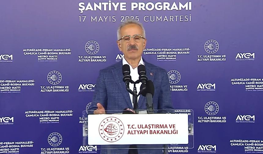 İstanbul- Bakan Uraloğlu: Bugün itibariyle ana hat tünel kazılarını yüzde 99 oranında tamamladık