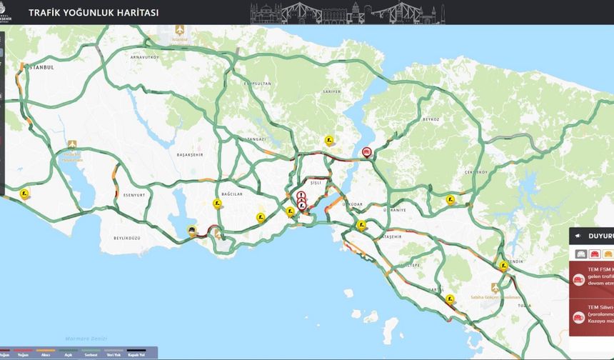 İstanbul - İstanbul'un çıkış güzergahlarında trafik yoğunluğu