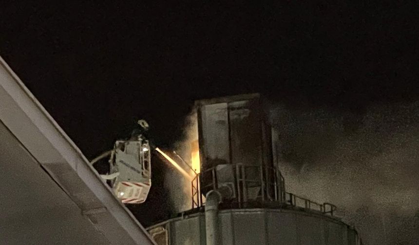 Kayseri'de ahşap fabrikasının silosundaki yangın söndürüldü