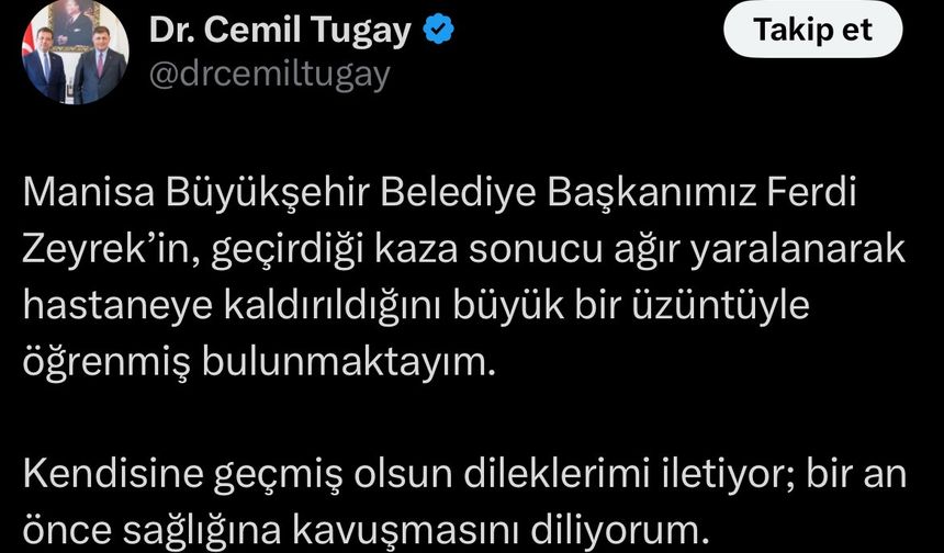Manisa Büyükşehir Belediye Başkanı Zeyrek'i elektrik çarptı, hastaneye kaldırıldı (2)