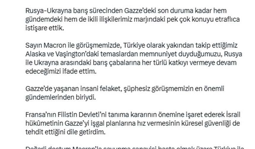 Cumhurbaşkanı Erdoğan, Fransa Cumhurbaşkanı Macron ile görüştü (2)